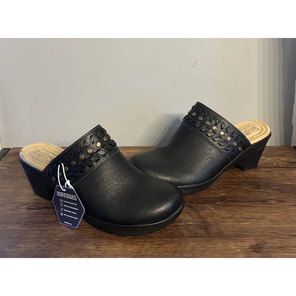 Croft & Barrow Ortholite Women's 9.5M Armory Black Mules Slip-On Shoes